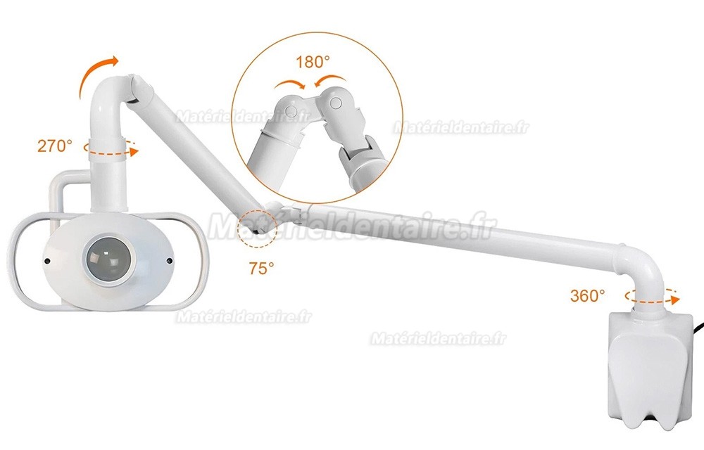 Lampe d'examen ORL dentaire (murale) avec bras